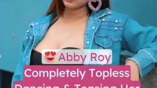Abby Roy Completely Topless Dancing And Teasing Her Huge Naked Boobs