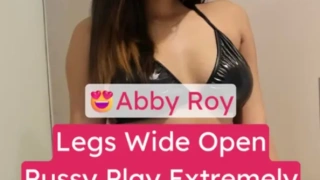 Abby Roy Full Nude Rubs Tits with Legs Spread Wide for Pussy Play Extreme Close Up