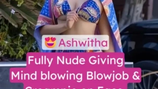 Ashwitha Nude on Bed Ready to Get Fucked Giving Mind-Blowing Blowjob and Creampie on Face