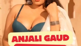 Desi Milf Anjali Gaud Fully Nude in White Saree Stripping and Showing Pussy