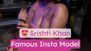 Famous Insta Model Srishti Khan Full Nude Live Stripping Teasing Her Wet Pussy