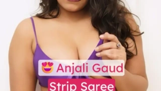 Fashion Model Anjali Gaud Strips Mango Saree Hot Boobs and Pussy Tease on Cam