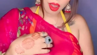 Hot Bong Model Moumita Strips Naked, Gets Topless and Squeezes Her Big Boobs Hard
