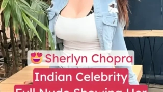 Indian celebrity Sherlyn Chopra strips full nude teasing her big boobs and tight ass
