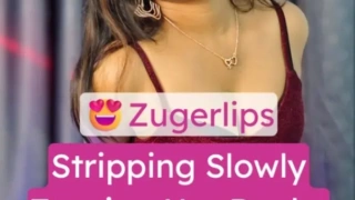 Insta Model Zugerlips Stripping Slowly Teasing Her Boobs Completely Topless