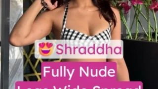 Shraddha aka Serena Acharya Fully Nude Legs Wide Spread Fingering Her Wet Pussy