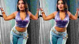 Tanya Chaudhari Slowly Strips Out Her Blue Bikini Teasing And Going Fully Nude